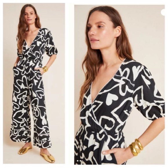 Farm Rio Anthropology Sinead herts jumpsuit - Picture 4 of 14